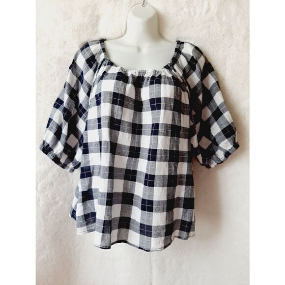 Universal Thread Tops - Universal thread blue plaid XXL Blouse